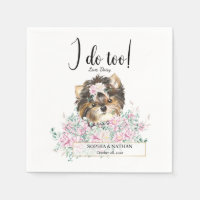 Yorkshire Terrier Chien Mariage Cocktail Serviette