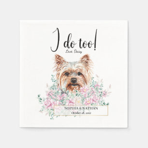 Serviette En Papier Yorkshire Terrier Chien Mariage Cocktail Serviette