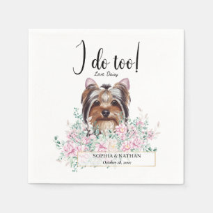 Serviette En Papier Yorkshire Terrier Chien Mariage Cocktail Serviette
