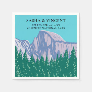 Serviette En Papier Yosemite Parc National Mariage Rétro