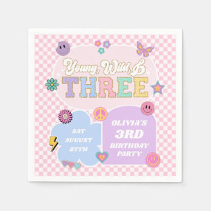 Serviette En Papier Young Wild & Three Preppy Patch 3e fête d'annivers