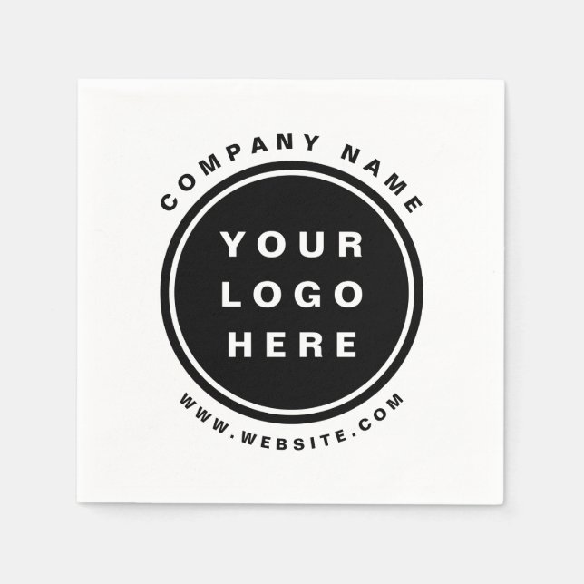 Serviette En Papier Your Business Logo Promoteur Business Company (Devant)