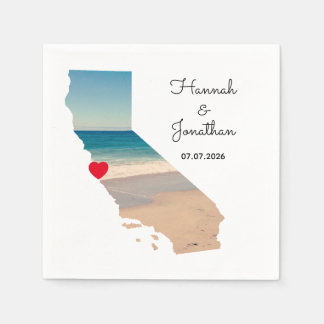 Serviette En Papier Your Own California Wedding Photo