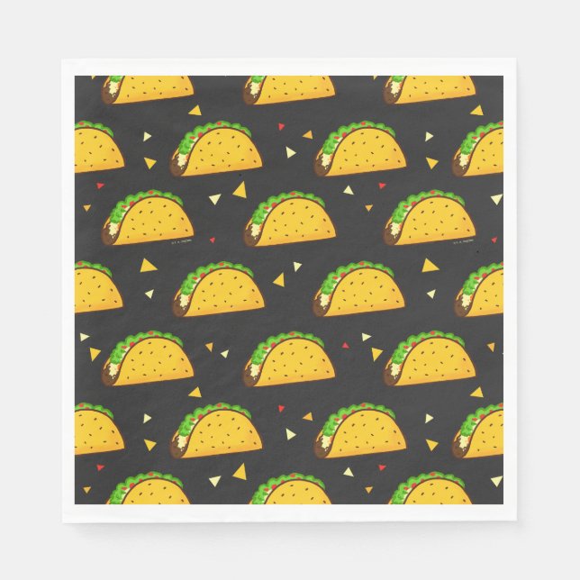 Serviette En Papier Yummy Taco Motif (Devant)