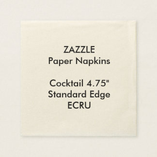 Serviette En Papier ZAZZLE Custom Small ECRU Papier à cocktails Napkin