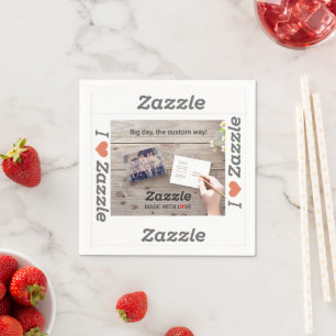 Serviette en papier Zazzle Made With Love