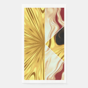 Serviette En Papier Zenith Doré : Or Fondu & Crème de Haute Qualité