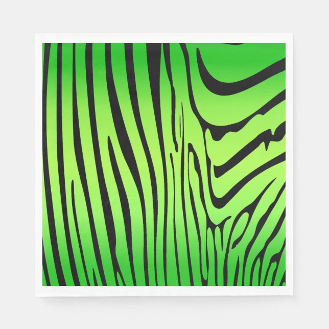 Serviette En Papier Zesty Zebra Green (Devant)