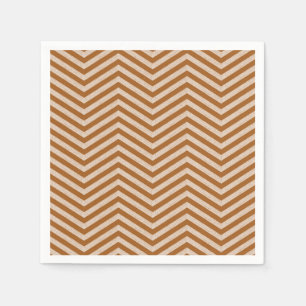 Serviette En Papier ZigZagZest Brown doré