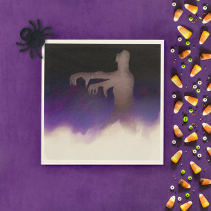 Serviette En Papier Zombie dans la fosse avec brouillard violet Hallow