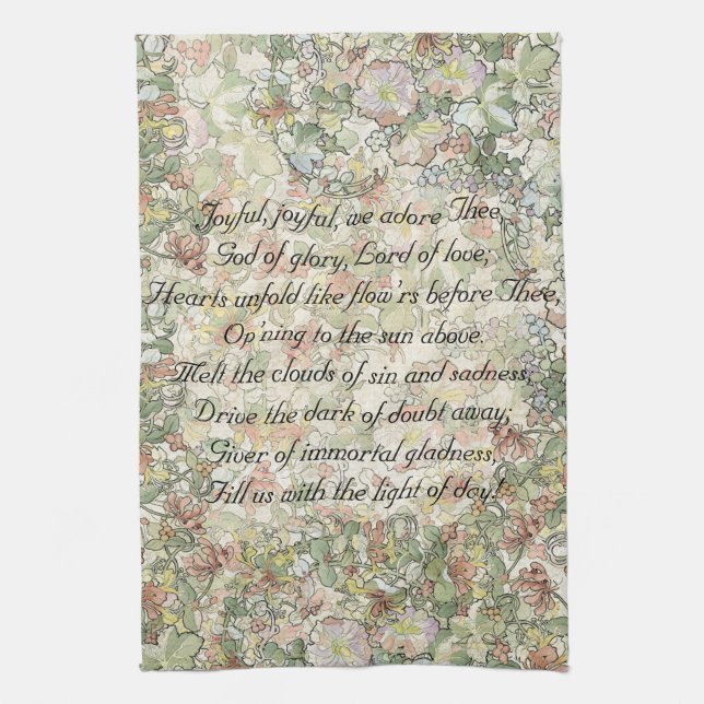 Serviette florale de Nouveau d'art de Mucha (Vertical)