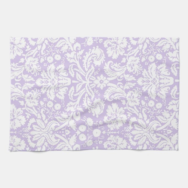 Serviette florale de tissu de cuisine de damassé (Horizontal)