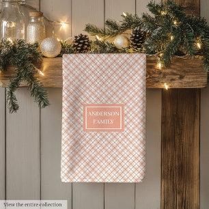 Serviette grise corail chic personnalisée pour la