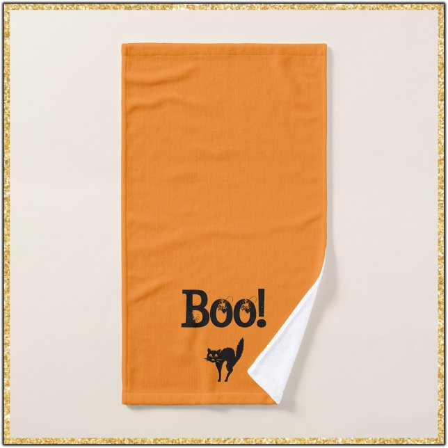 Serviette Halloween à thème Boo (Bookmark my store! https://www.zazzle.com/store/capricepetit)