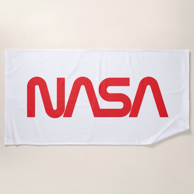Serviette Iconique de plage Circa de la NASA (blan (Devant)