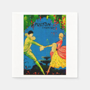 Serviette Jetable 1927 Le programme Fulton Theatre couvre l'art