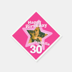 Serviette Jetable 30e anniversaire de la fête photo star serviettes