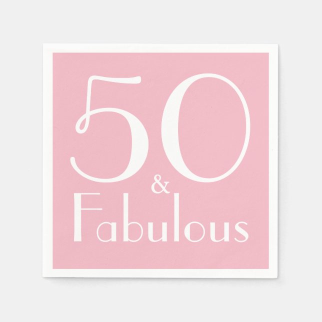 Serviette Jetable 50 et fabuleux Anniversaire Papier de fête serviet (Devant)