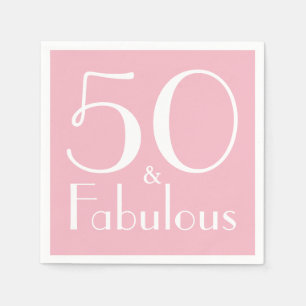 Serviette Jetable 50 et fabuleux papier d'anniversaire Napkins