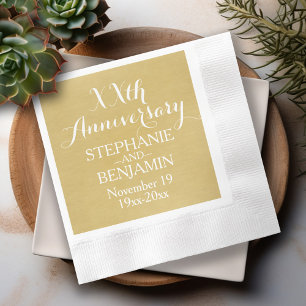 Serviette Jetable 50e ou autre anniversaire de Mariage Personnalisé