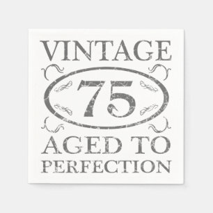 Serviette Jetable 75e anniversaire Vintage