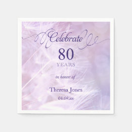 Serviette Jetable 80e anniversaire de fête Cocktail standard Napkin