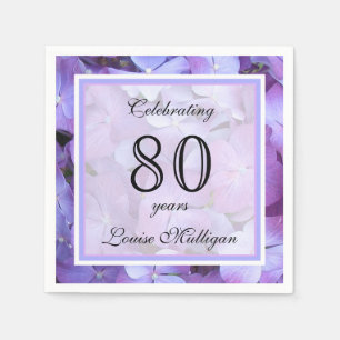 Serviette Jetable 80e anniversaire de la fête Papier serviettes