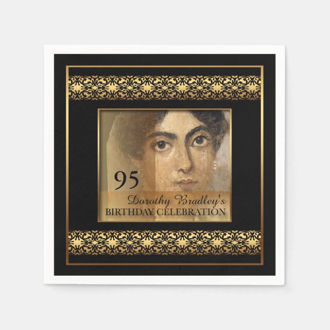 Serviette Jetable 95e anniversaire Fête Papier photo serviettes (Devant)