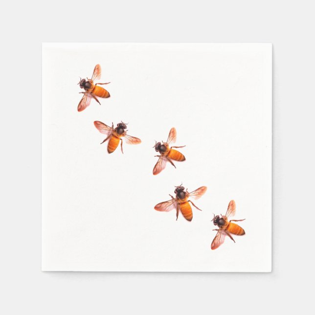 Serviette Jetable Abeilles de miel (Devant)