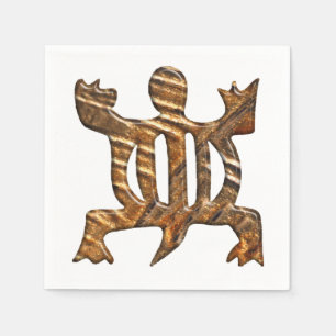 Serviette Jetable Adinkra africaine symbole de l'adaptabilité.