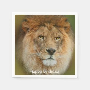 Serviette Jetable Afrique du Sud Majestic Lion Fermer