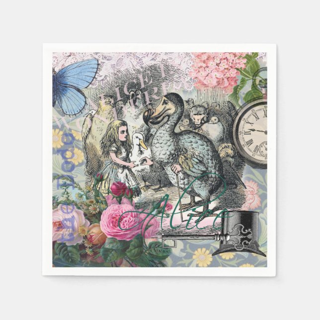 Serviette Jetable Alice au pays des merveilles Dodo Classic (Devant)