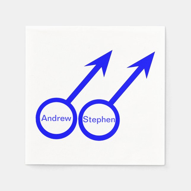 Serviette Jetable Amateurs de gays personnalisables serviettes en pa (Devant)