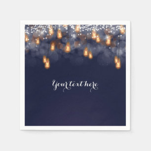 Serviette Jetable Ampoules suspendues vintage pour réception de mari