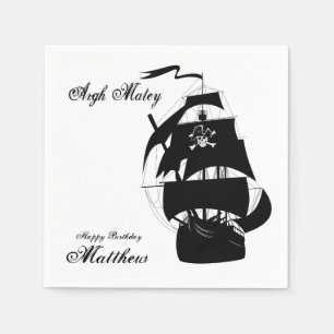Serviette Jetable Amusement, Anniversaire Pirate, Serviettes Sur Mes