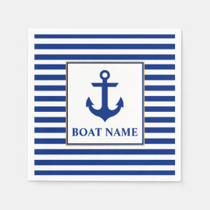 Serviette Jetable Ancre du nom nautique du bateau trié