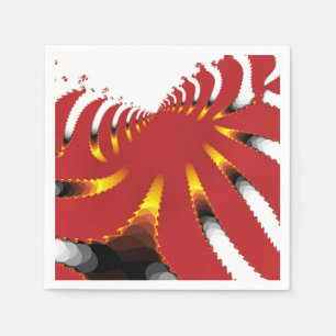 SERVIETTE JETABLE ANÉMONE DE MER ABSTRAITE