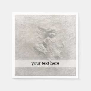 Serviette Jetable Ange de Noël blanc