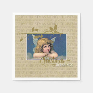 Serviette Jetable Ange des bénédictions de Noël