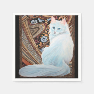 Serviette Jetable Angora turc blanc