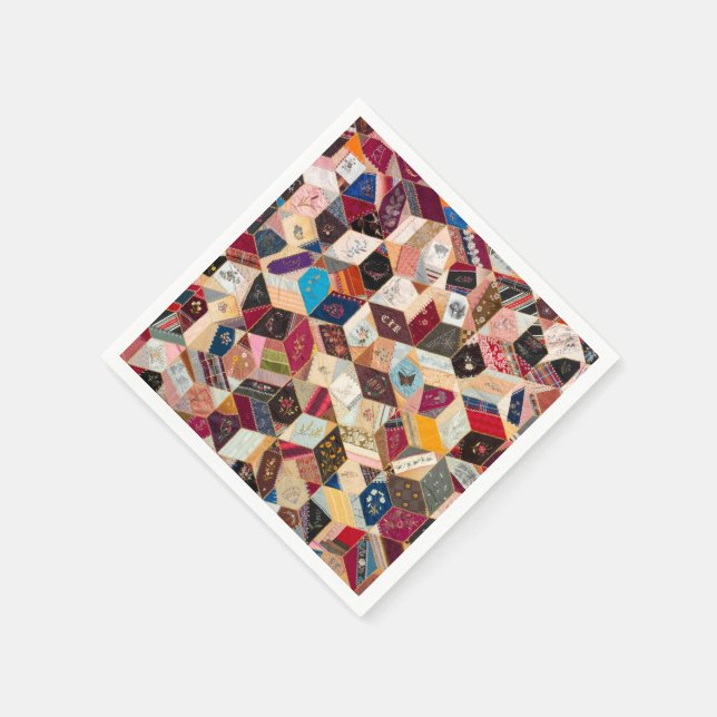 Serviette Jetable Antique Cocktail Quilt Napkins (Coin)