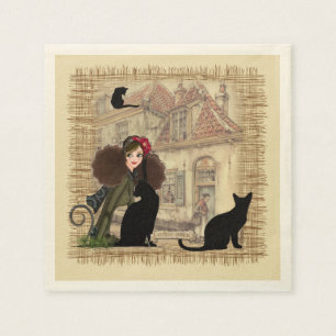 Serviette Jetable Anton Pieck - Dutch Homes