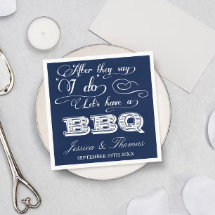 Serviette Jetable Après Qu'Ils Disent Que Je Fais Un BBQ ! -Bleu Mar