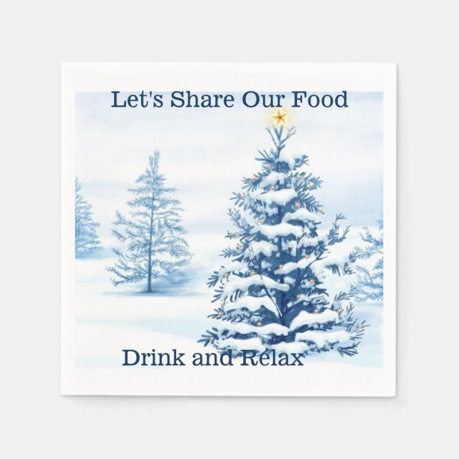 Serviette Jetable Arbre de Noël (Devant)