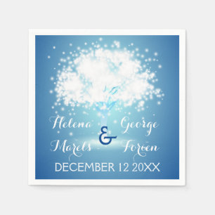 Serviette Jetable Arbre magique avec lumières scintillantes mariage 