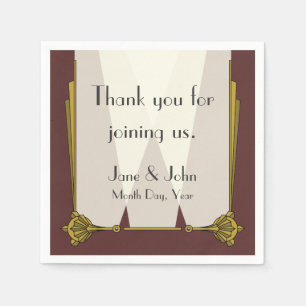 Serviette Jetable Art déco swanky en Napkin rouge