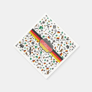 Serviette Jetable Articles allemands avec le drapeau de l'Allemagne