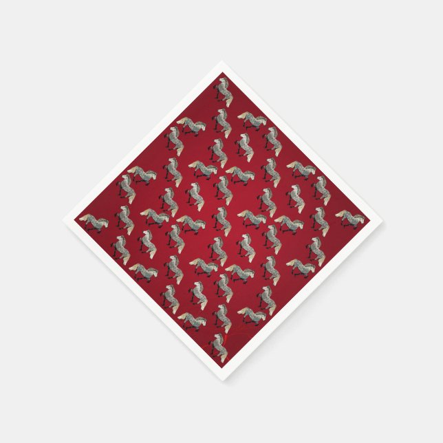 Serviette Jetable Astrid en rouge (Coin)