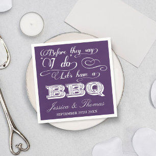 Serviette Jetable Avant Qu'Ils Disent Que Je Fais Un BBQ ! -Violet