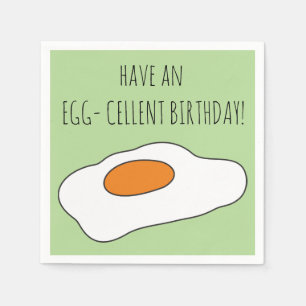 Serviette Jetable Avoir un anniversaire d'OEUFS-CELLENTS ! Serviette